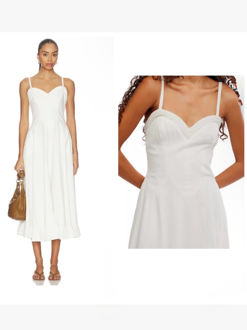 Free People
Another Season Midi Dress White Sweetheart Neck Sz S Small NWT $198 - Picture 12 of 16